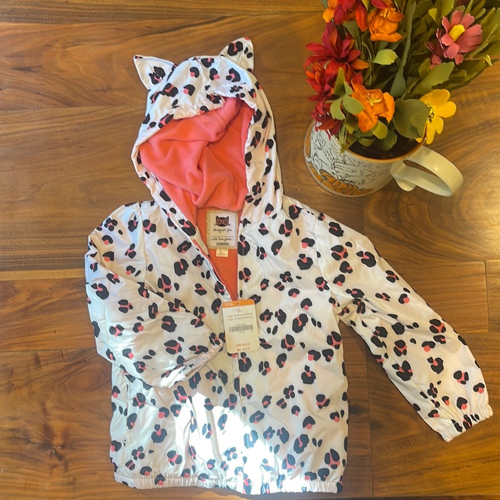 Cute Hooded Gymboree Girls Kitty Cat jacket with ears - NWT Size 3T